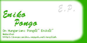 eniko pongo business card